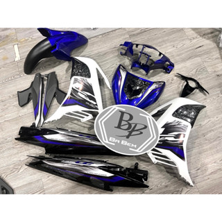 Dàn áo exciter 135 xanh trắng tặng kèm tem Lc dán sẵn