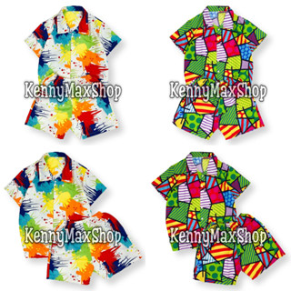 Bộ Đi Biển - Caro Loan Sơn - Đồng Phục Nhóm Lớp Team Building Chất Vải Kate Thái Mềm Mát Hoạ Tiết Hoa Lá Trái Cây