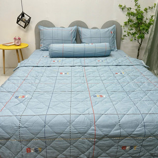 Bộ drap cotton Hàn Quốc 100%cotton( 1 ga, 2 bao gối nằm, 1 bao ôm)