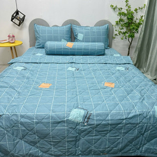 Bộ drap cotton Hàn Quốc 100%cotton( 1 ga, 2 bao gối nằm, 1 bao ôm)