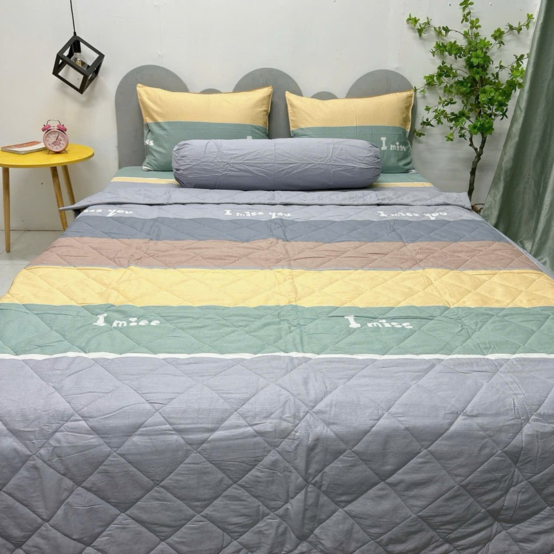 Bộ chăn ga gối cotton Hàn Quốc