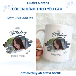 Cốc in hình theo yêu cầu cốc làm quà tặng độc đáo ly sứ ảnh in theo yêu cầu AN GIFT