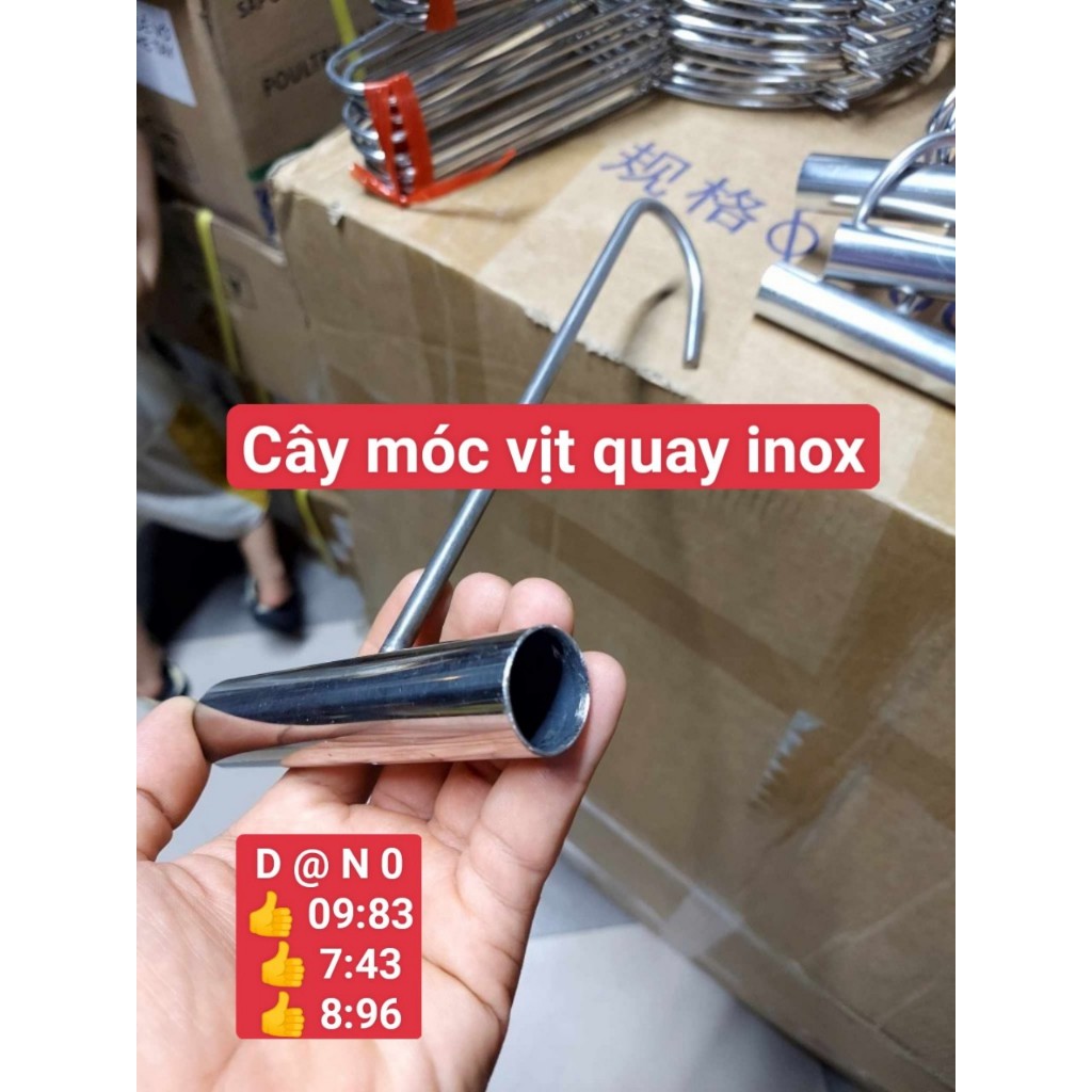 Cây (Móc) lấy vịt gà inox