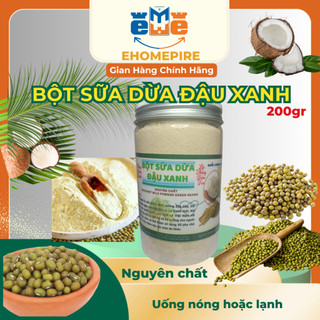 Bột sữa dừa đậu xanh Nam Kinh Farm- Đặc sản Bến Tre- Hũ 200gr nguyên chất