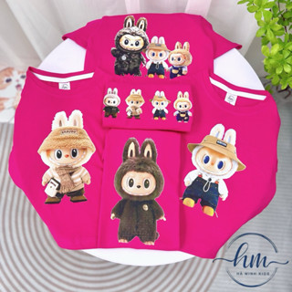 Áo thun labubu bé gái màu hồng vải cotton cho bé từ 12-33kg Hà Minh Kids LBBH