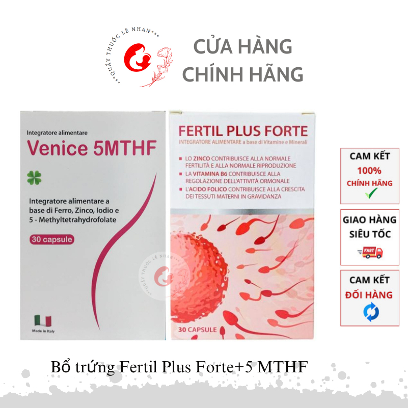 Combo FERTIL PLUS FORTE-5 MTHF bổ trứng, tăng khả năng thụ thai