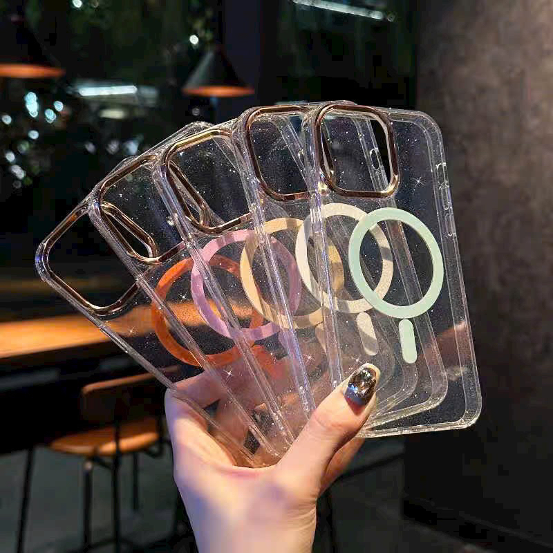 Ốp lưng LIKGUS nhũ hỗ trợ sạc không dây iPhone 16 Pro,16 Plus,16 Pro Max,15 Pro Max,14 Pro Max nhiều màu đẹp
