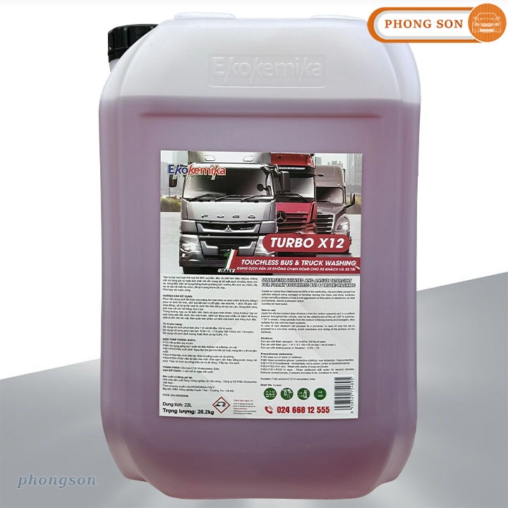 Nước rửa xe không chạm Turbo X12 Ekokemika can 22 lít