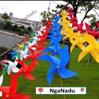 [GIÁ HUỶ DIỆT] 100 chong chóng nhựa 7 màu 4 cánh 20cm treo dây trang trí trường học,mầm non,khu du lịch,nhà chùa