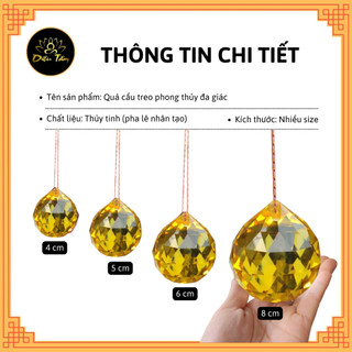 Quả cầu treo phong thủy màu vàng