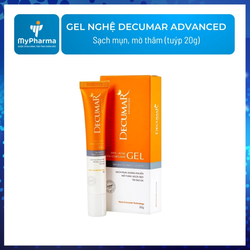 Gel Decumar Advanced - Sạch mụn, mờ thâm (tuýp 20g)
