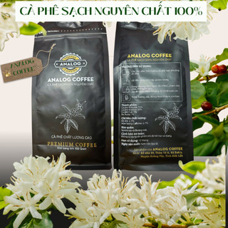 500Gr Bột cà phê nguyên chất, Hữu cơ 100%-Analog coffee, rang mộc, thơm nồng, đậm đà, mang năng lượng tích cực