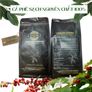 500Gr Bột cà phê nguyên chất, Hữu cơ 100%-Analog coffee, rang mộc, thơm nồng, đậm đà, mang năng lượng tích cực