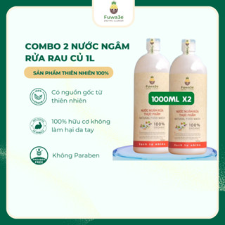 Combo 2 Nước Ngâm Rửa Rau Củ, Thịt Cá Fuwa3e Làm Sạch Thực Phẩm  Từ Enzyme Dứa Dung Tích 1L