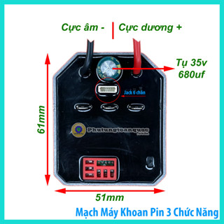 Mạch Điều Khiển Máy Khoan Bê Tông Pin 3 Chức Năng Boshun 2-26, DRAMA, YAMASU | Jack Cắm Công Tắc 6 Dây