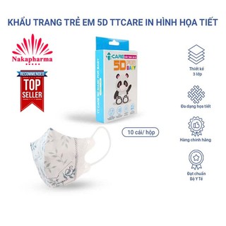 ✅ Khẩu trang trẻ em 5D TTCARE - Khẩu trang y tế kháng khuẩn, chống tia UV để bảo vệ làn da bé