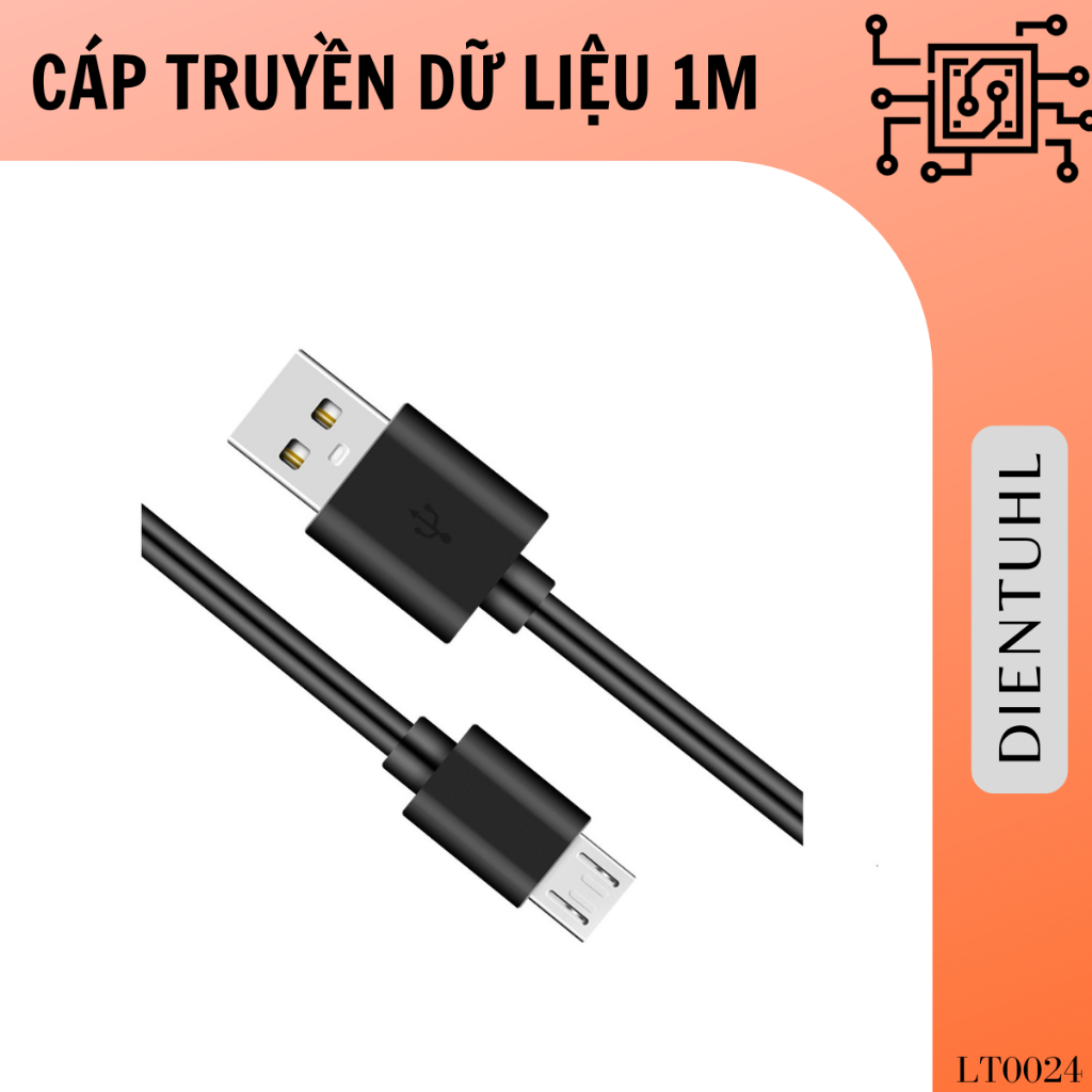 Cáp Truyền dữ liệu - nạp code USB ra Micro USB 1m