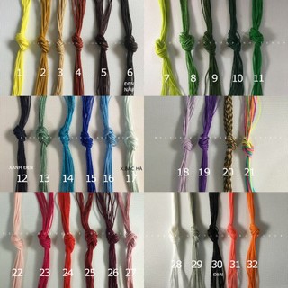[32 MÀU] Bó 10 mét dây dù 0,8mm làm vòng tay thủ công [nguyên liệu handmade]