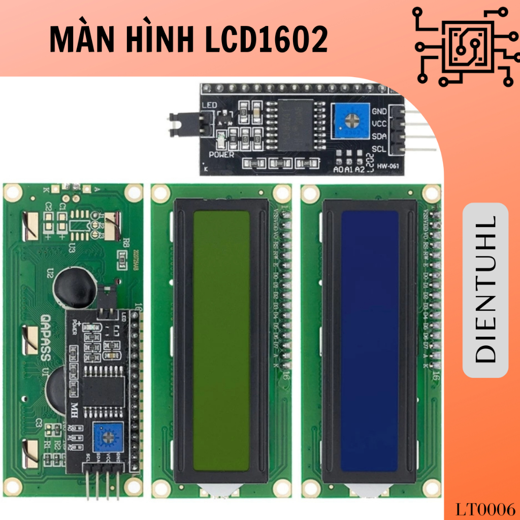 Màn hình LCD1602 5V 2 màu
