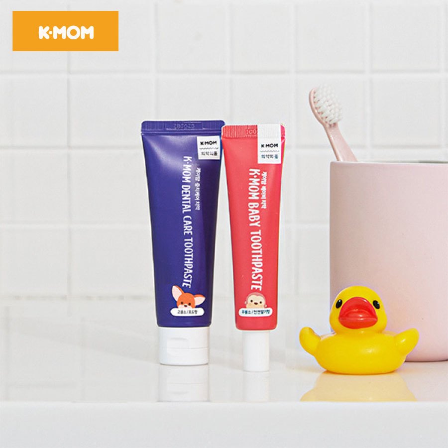 Kem đánh răng trẻ em K-mom Hàn Quốc cho bé từ 6m+ (ko flour và ít flour)