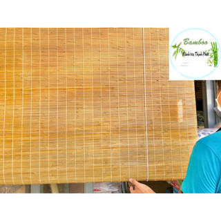 Mành rèm tre trúc vàng che nắng (Nhiều Kích Thước). Mành tre trúc che ngoài trời trúc Vàng nan 5li.