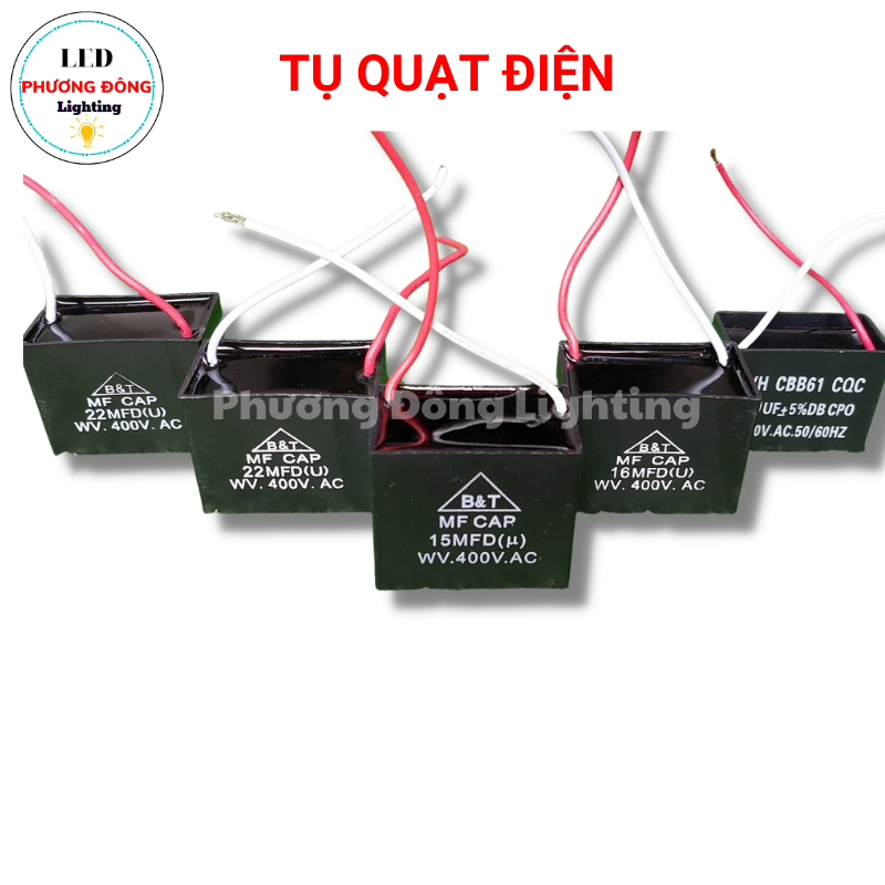  Combo 2 Tụ quạt điện quạt cây quat trần Kapa vuông 2.5 .3.4.6.8.10.12.15.16.22uf 400V 
