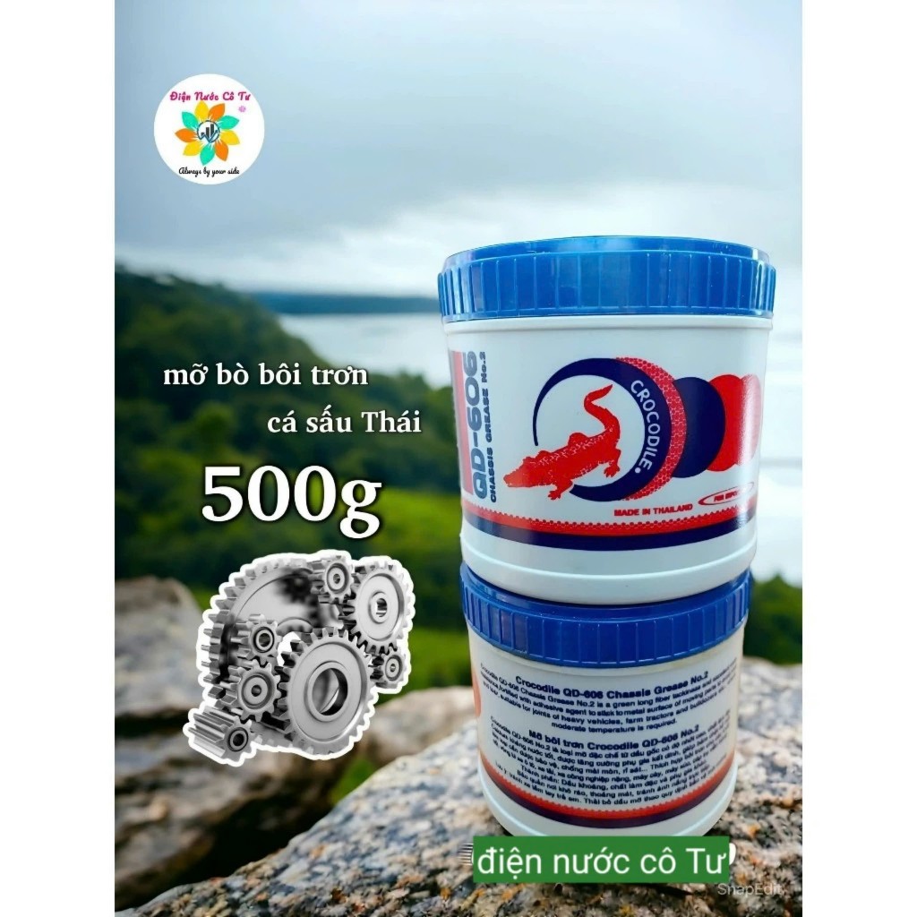 Mỡ bò bôi trơn Cá Sấu Thái - Mỡ bò chỉ bôi trơn khớp nối, ổ bi, xe công nghiệp nặng, máy cày, máy xúc, cơ khí