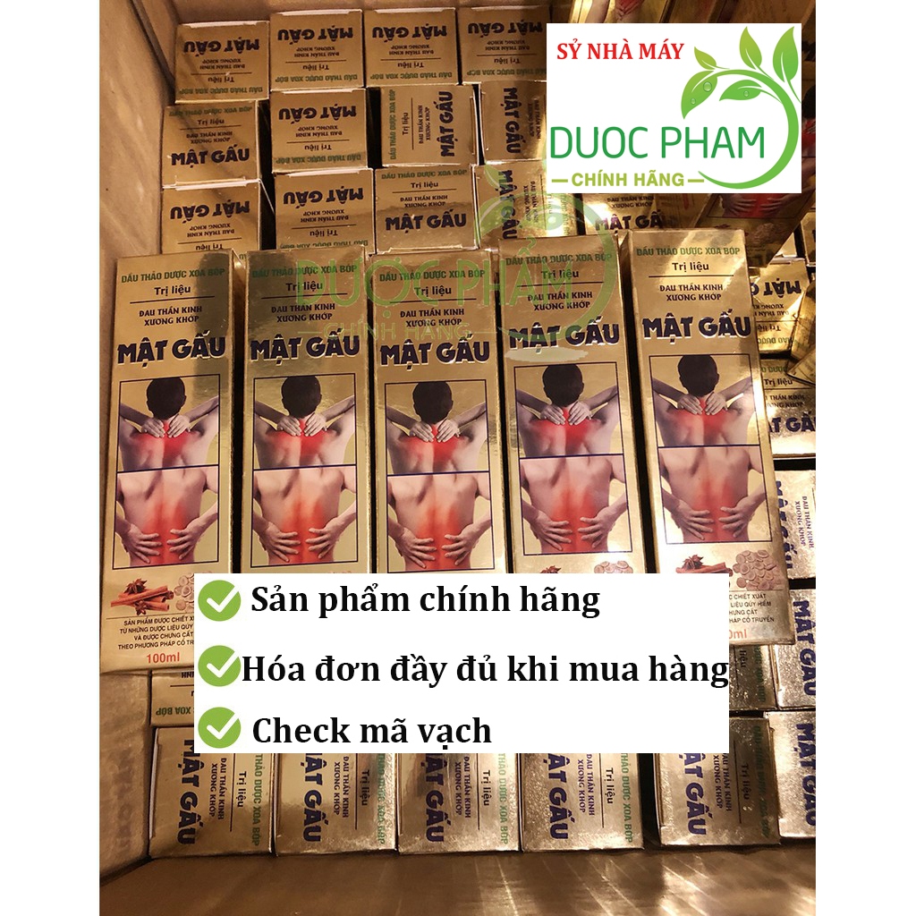 Dầu xoa bóp thảo dược mật gấu ngừa đau cơ xương khớp