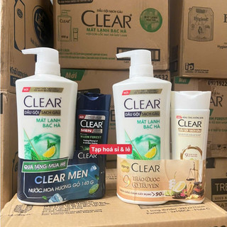 Dầu gội clear bạc hà 630ml tặng