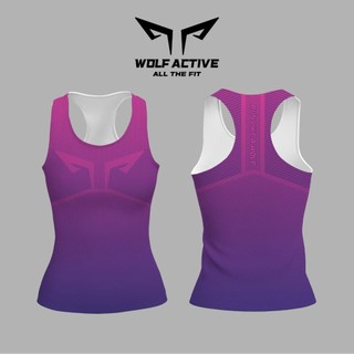 Áo Chạy Bộ Singlet Nữ Wolf Active Run Original, Áo Chạy Bộ Quick Dry, Co Giãn 4 Chiều