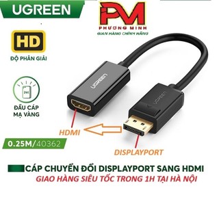 Cáp chuyển displayport sang hdmi chính hãng ugreen 40362 40363 jasoz t-g106 _hàng chính hãng