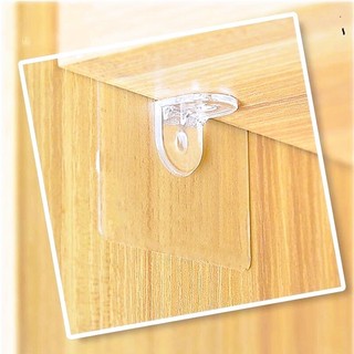 Móc Dán giá đỡ kệ gỗ treo tường, kệ sách, tủ giầy, miếng dán ke góc chữ L