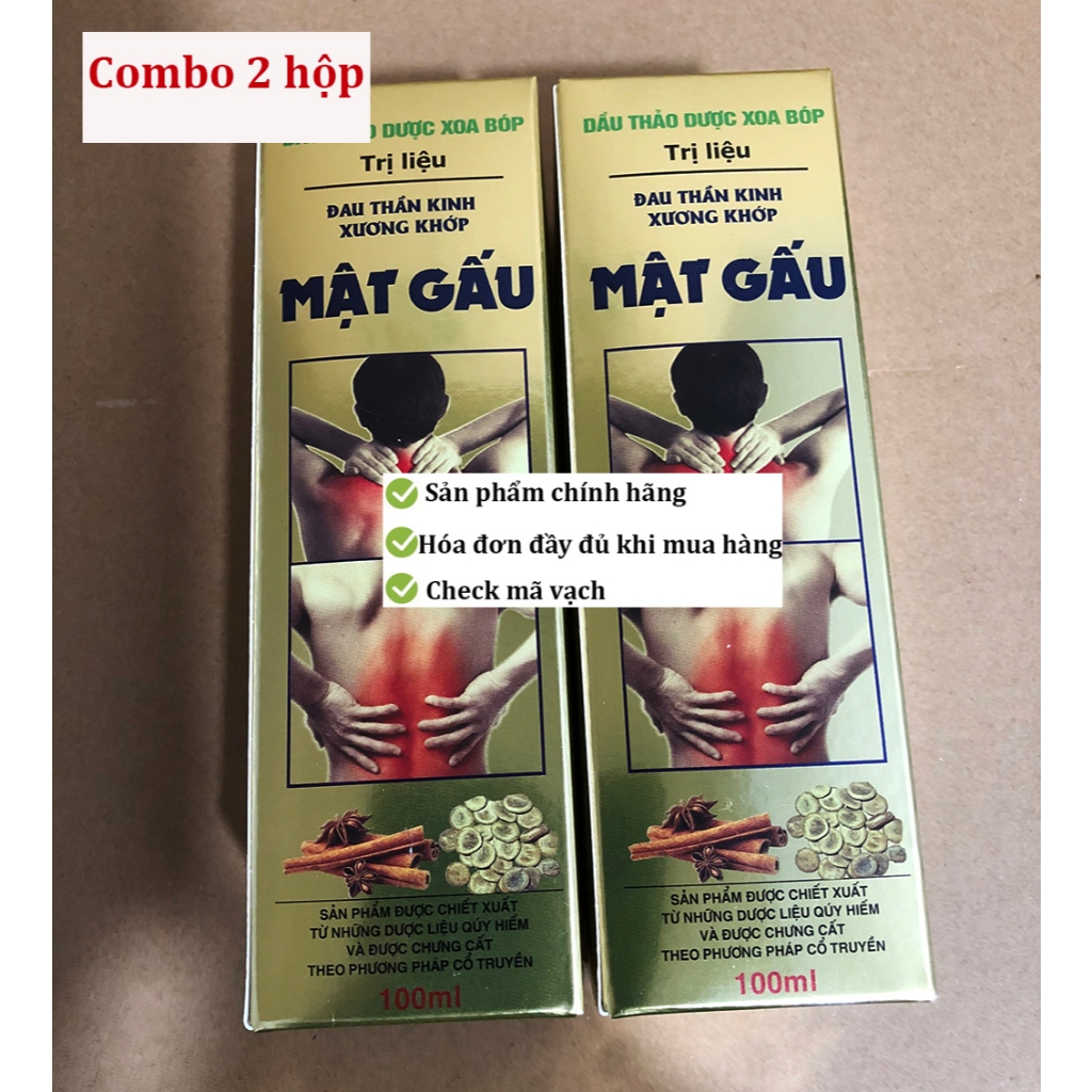 Dầu thảo dược mật gấu xoa bóp ngừa đau cơ xương khớp