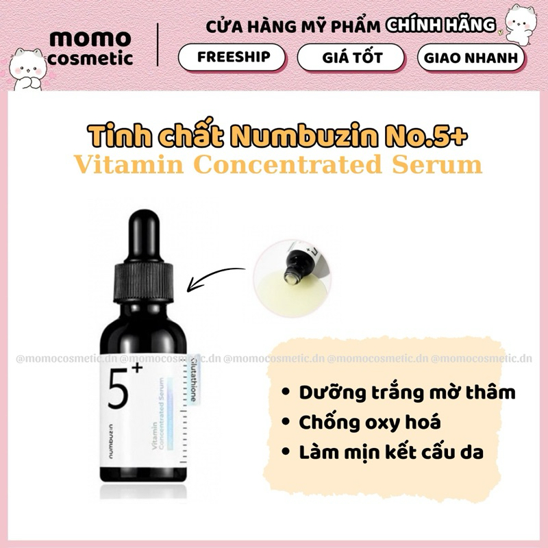 Serum Numbuzin No.5 Vitamin sáng da, mờ thâm
