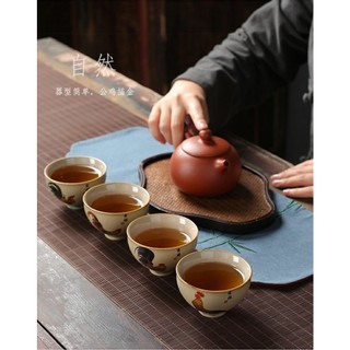 Chén Trà Giao Kê Đấu Thái Phỏng Cổ (100 -115 ml)