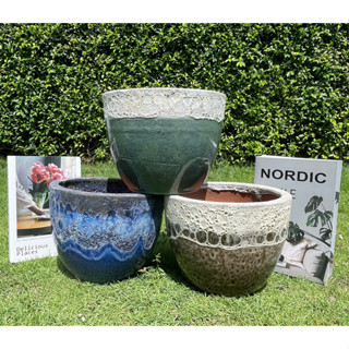   Hàng Lỗi Nhẹ hoặc không lỗi  Chậu gốm men dùng để trồng cây trồng hoa 