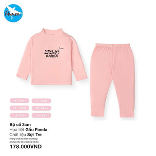  Bộ cổ 3cm giúp giữ ấm cổ cho bé, chất liệu sợi tre mềm mại, co giãn