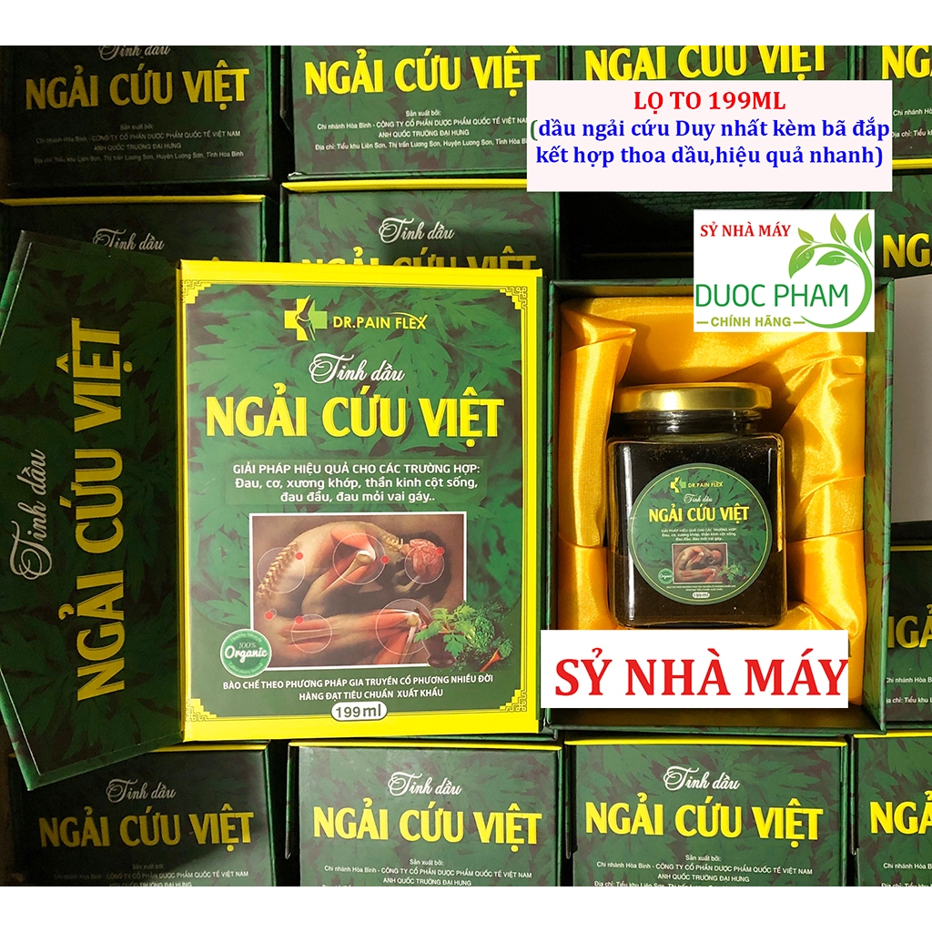 Tinh Dầu ngải cứu Việt - dầu ngải cứu xoa bóp đau cơ xương khớp có bã đắp  giảm đau nhanh( có hóa đơn đầy đủ)
