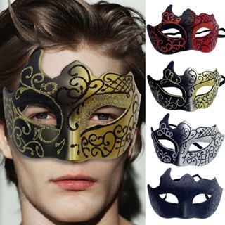  Mặt nạ hoá trang nam bí ẩn chuẩn form lịch lãm mặt nạ nửa mặt nam phụ kiện Halloween 