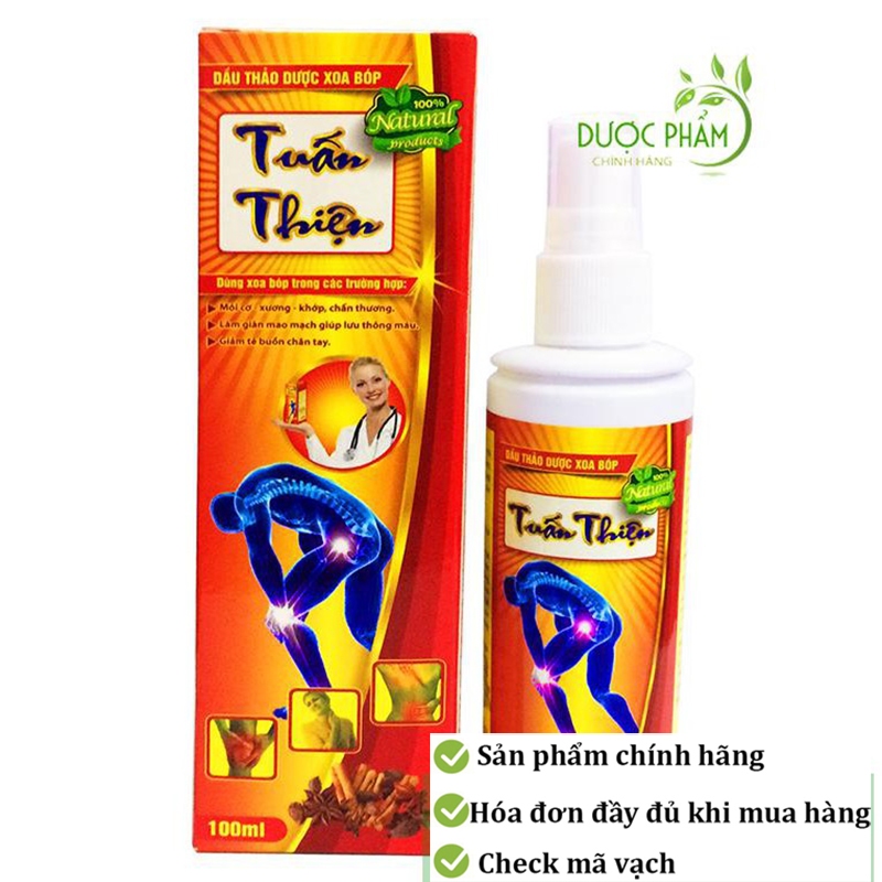 Tinh dầu xoa bóp thảo dược Tuấn Thiện ( lọ 100ml chai xịt)