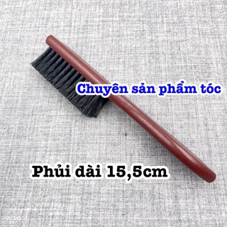 ✅ Chổi Phủi Tóc Barber Cao Cấp - Kích Thước 15.5cm, Lông 2cm, Thân Cán Gỗ Sang Trọng