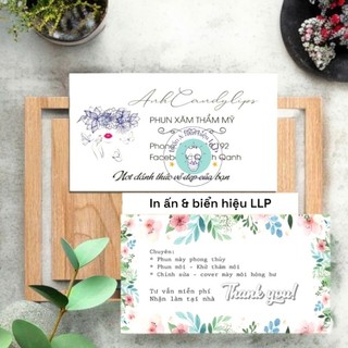 Danh thiếp, thẻ liệu trình, phiếu giảm giá.... Giấy in đẹp