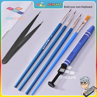 Tools, switch opener và Cọ lube switch, stab bàn phím cơ - Chổi lube bàn phím cho Rainy75, Lucky65