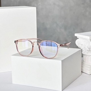  Mắt Kính Mát Nam Nữ Mặt Tròn Tròng Kính Mắt Chống Uv Gọng Kính Cận Nhựa Dẻo Thời Trang- 209 HỒNG 