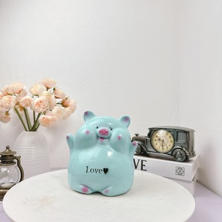 Heo đất tiết kiệm Heo má bánh bao Xin Chào, Hello size nhỏ cute quà tặng, decor - HĐMB47