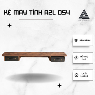 Kệ Để Bàn Máy Tính Bằng Melamine A2L DS4 2 Hộc Có Tay Nắm Da - Sang trong A2L
