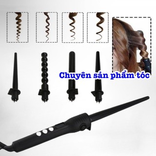 ✅KEMEI Máy Uốn Tóc Đa Năng 4in1 KM4083 - 4 Kiểu Tóc Hot 2021 Uốn Xoắn Ốc Lọn Sợi Mì Gợn Sóng - Nhiệt Độ 80-200 Độ C