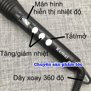 ✅KEMEI Máy Uốn Tóc Đa Năng 4in1 KM4083 - 4 Kiểu Tóc Hot 2021 Uốn Xoắn Ốc Lọn Sợi Mì Gợn Sóng - Nhiệt Độ 80-200 Độ C