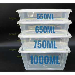 10 Hộp nhựa vuông Microwave ttrrong suốt, hộp Đựng Thực Phẩm an toàn dùng được trong lò vi sóng, làm rau câu.