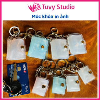 Móc khóa album ảnh mini 1 inch 2 inch và in ảnh theo yêu cầu để chìa khóa xe máy quà tặng